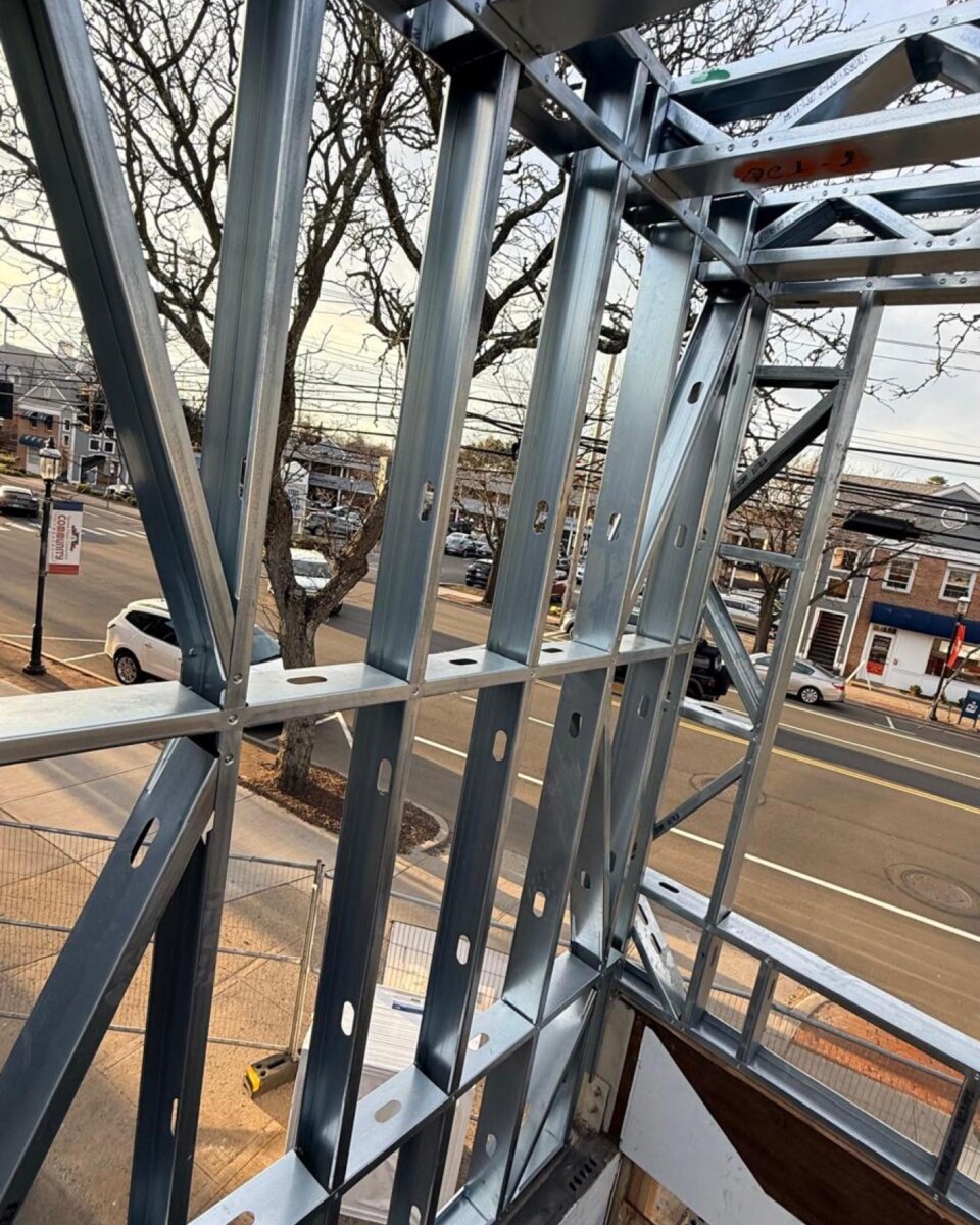 Sikorsky Financial Credit Union CFS framing at 1643 Post Road in Fairfield, CT